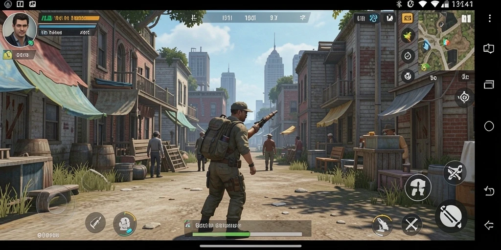Screenshot menampilkan karakter utama dalam aksi.