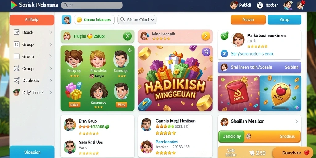 Tampilan utama aplikasi dengan desain yang menarik.