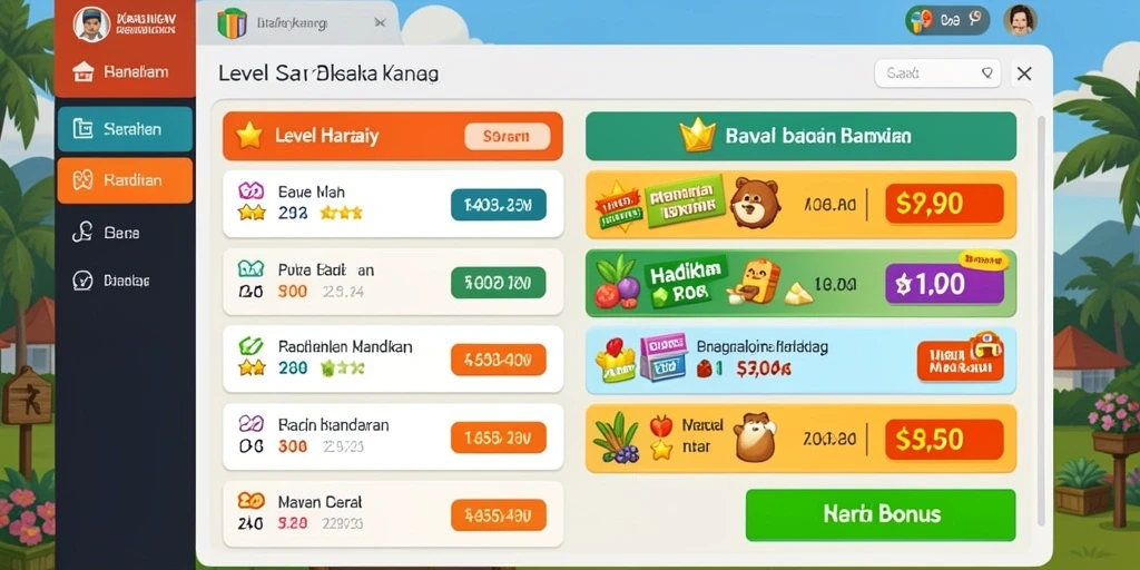 Tangkapan layar menampilkan antarmuka permainan yang ramah pengguna.