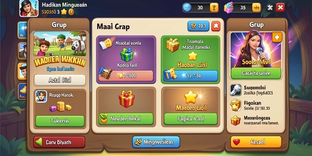 Tampilan menarik dari menu utama KRATONBET.